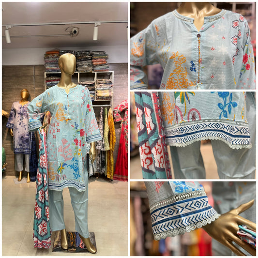 LAWN PRINTED 3 PIECE