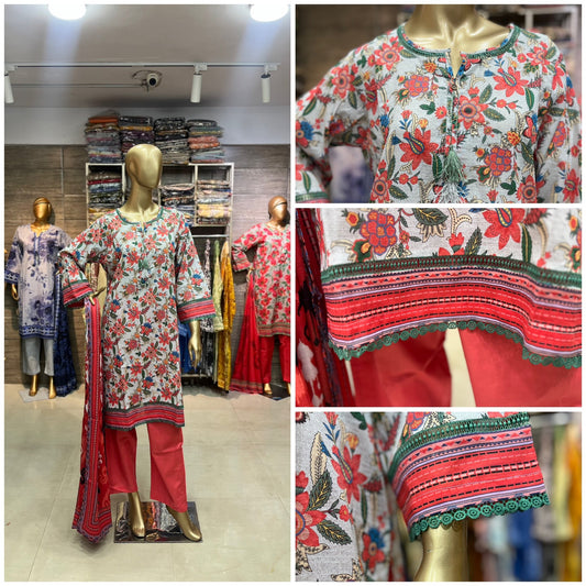 LAWN PRINTED 3 PIECE