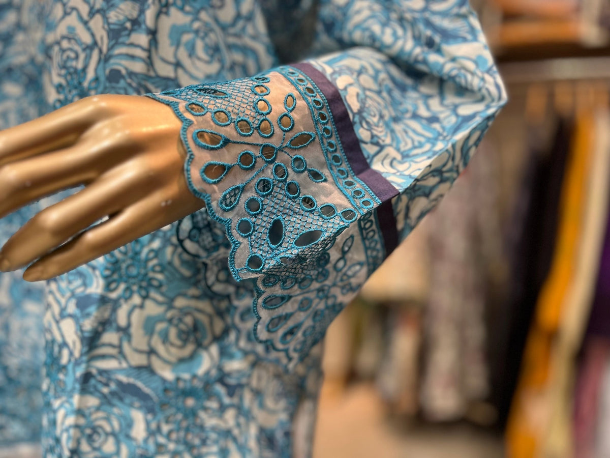 THREE PIECE LAWN EMBROIDERED