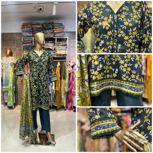 LAWN PRINTED 3 PIECE