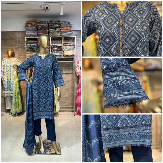 LAWN PRINTED 3 PIECE