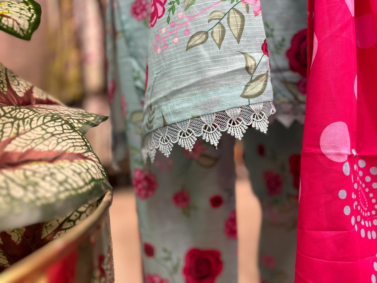 PRINTED DORIA LAWN 3 PIECE